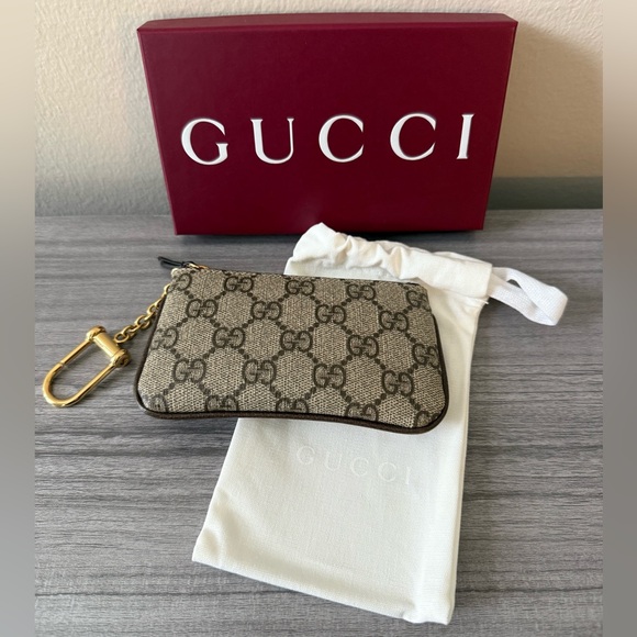 GUCCI Ophidia GG canvas zip pouch - Picture 1 of 5